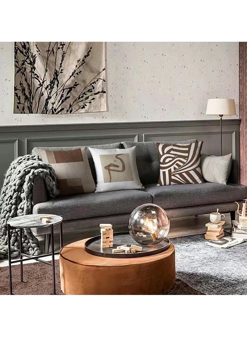 GoodTool 4 Pieces Cushion Covers Throw Pillow Cover Fade Resistant Skin Friendly Fabric Ideal For Outdoor And Indoor Use For Living Room Sofa Car Couch Bed Pillowcases 18x18 inches - Image 2