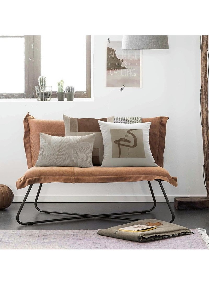 GoodTool 4 Pieces Cushion Covers Throw Pillow Cover Fade Resistant Skin Friendly Fabric Ideal For Outdoor And Indoor Use For Living Room Sofa Car Couch Bed Pillowcases 18x18 inches - Image 4