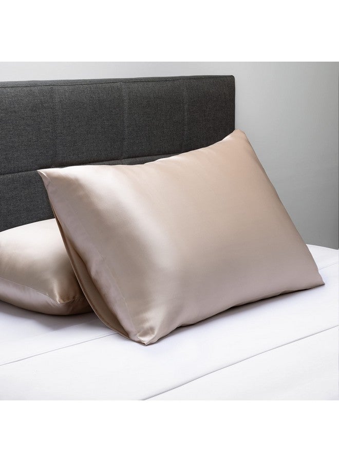 Fishers Finery 25mm 100% Pure Mulberry Silk Pillowcase, Good Housekeeping Winner (Taupe, Standard) - Image 3