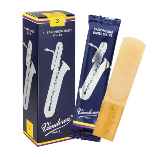 Vandoren SR253 Bass Sax Traditional Reeds Strength 3; Box of 5 - Image 1