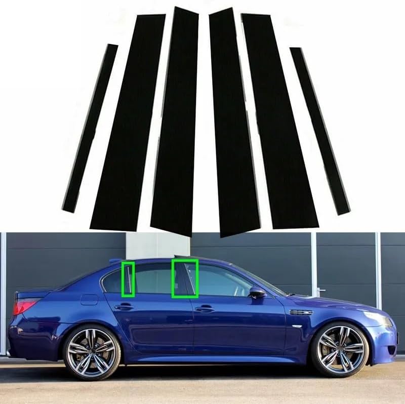 DEMULAX Car Glossy Piano Window Pillar Posts for BMW 5 Series E60 - Image 4