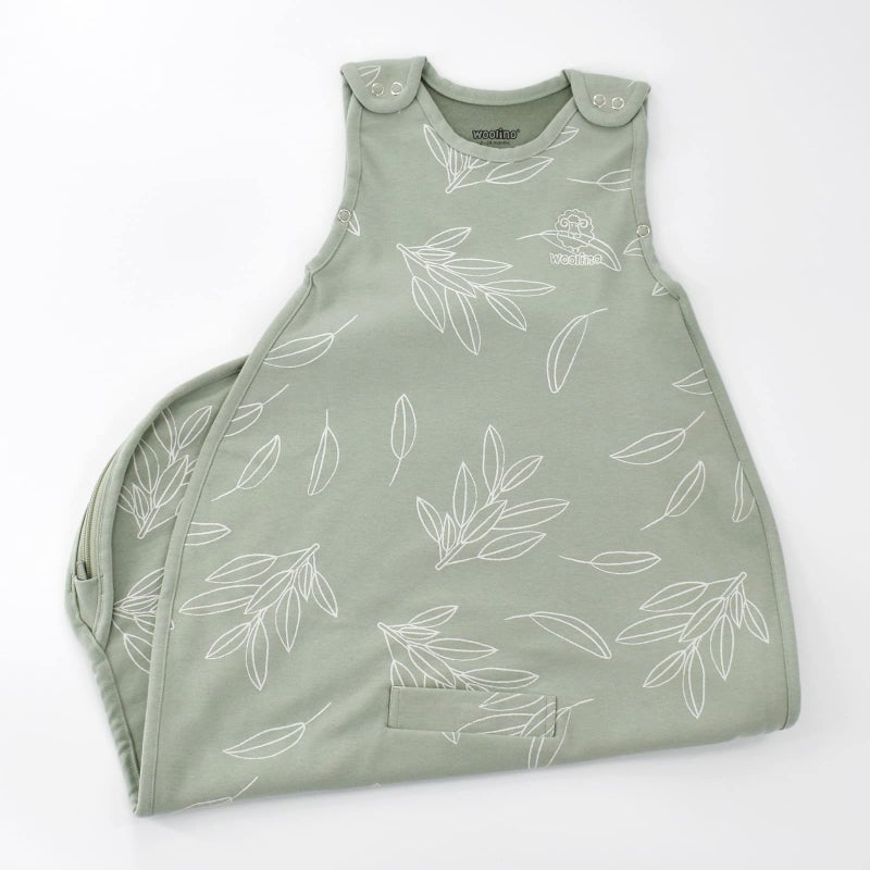 Woolino 4 Season Ultimate Baby Sleep Sack â€“ Merino Wool Baby Sleeping Bag, Organic Cotton Outer, Temperature Regulating Wearable Blanket, All Season, 2 Monthsâ€“2 Years - Sage - Image 5