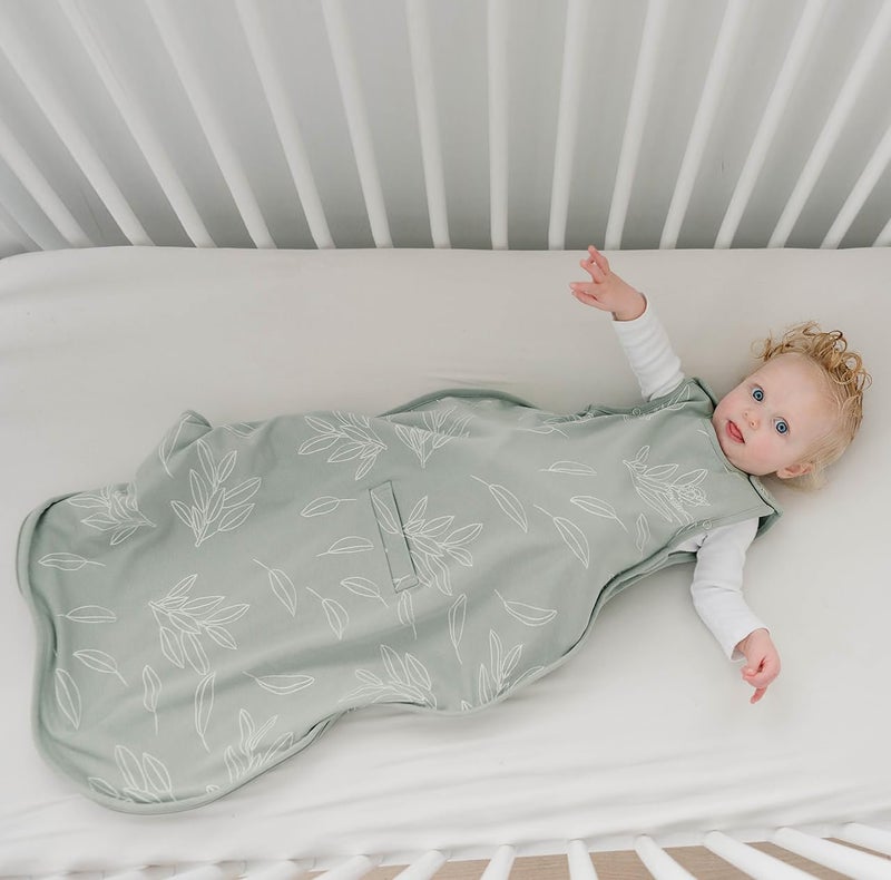 Woolino 4 Season Ultimate Baby Sleep Sack â€“ Merino Wool Baby Sleeping Bag, Organic Cotton Outer, Temperature Regulating Wearable Blanket, All Season, 2 Monthsâ€“2 Years - Sage - Image 2
