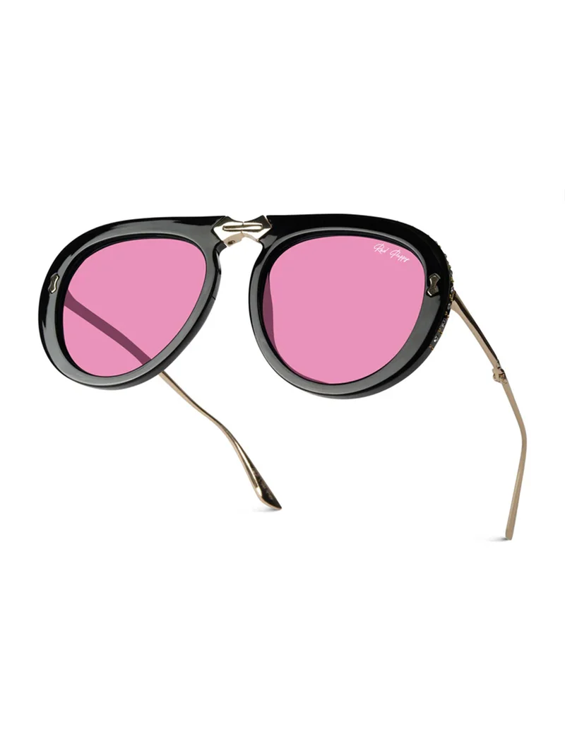 Woggles  Red Pappy Crystara Pink Aviator Sunglasses  | Best Price UAE