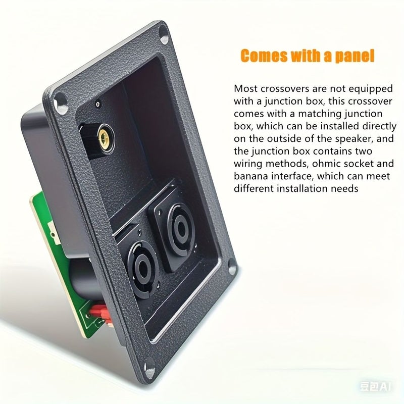 1 High Fidelity 2 Way Audio Crossover with Junction Box 1 4 Inch Jack and Banana Plug Wiring Options Fiberglass Material No Power Required for Home Stereo Speaker Hi Fi Audio Durable Equipment - Image 5
