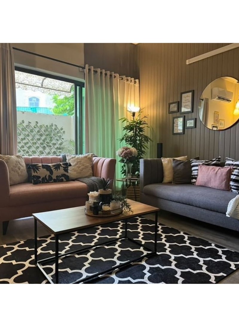 RIZARIES Quatrefoil Centerpiece Rug, Fabric, Rectangle - Image 1