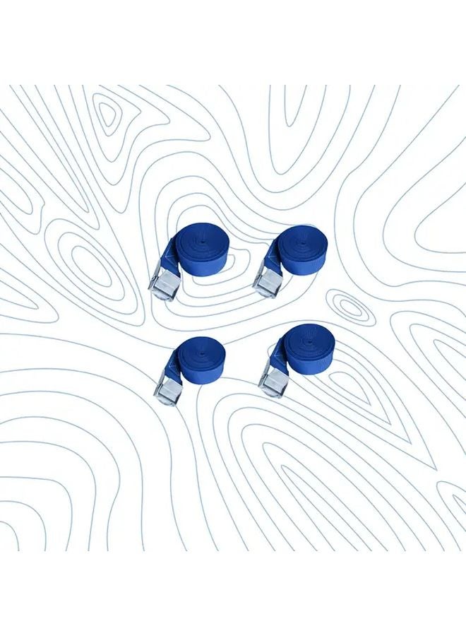 4pcs Blue 78 74 Inch Adjustable Latch Buckle Straps for Kayak Roof Rack Motorcycle Car Truck Boat Trailer - Image 1