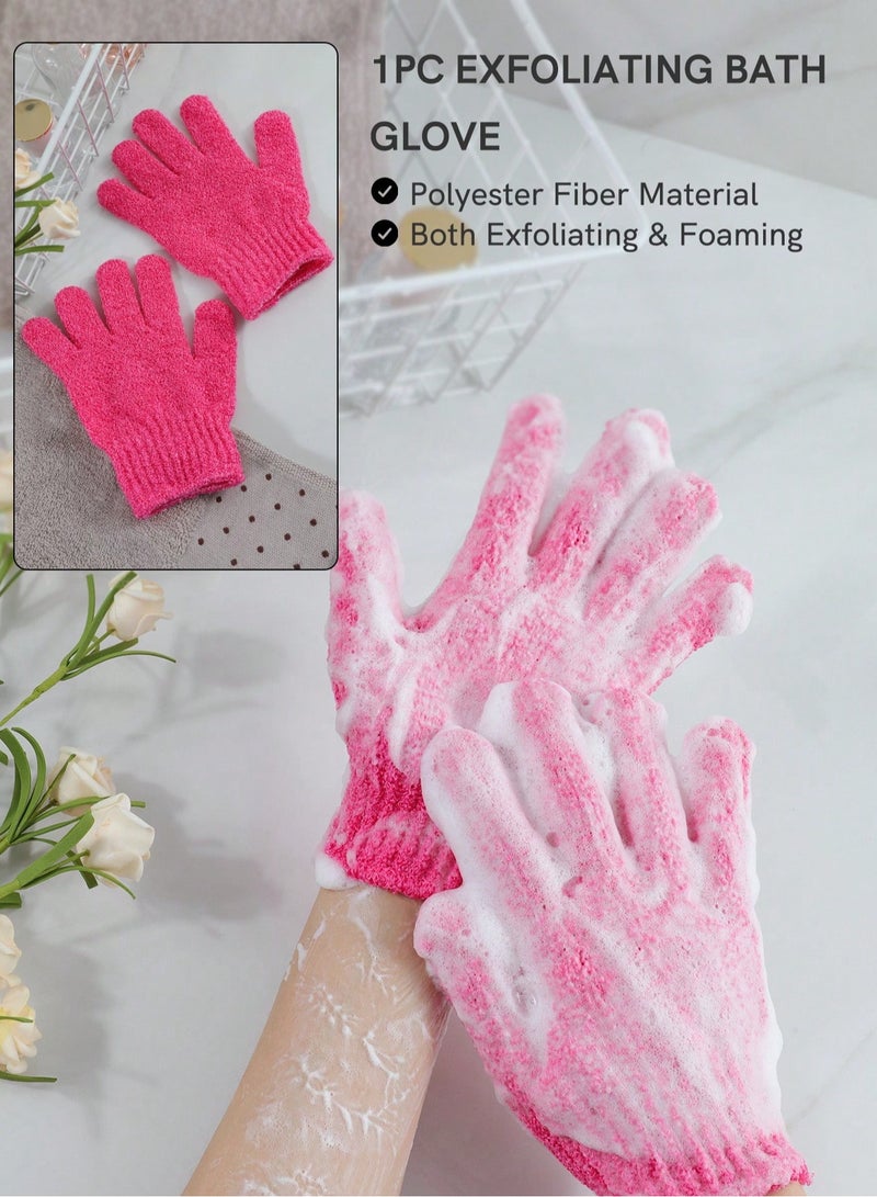 Shein Bath Exfoliating Gloves – 2 Pcs Dead Skin Removal Shower Gloves ( Color May Vary ) - Image 2