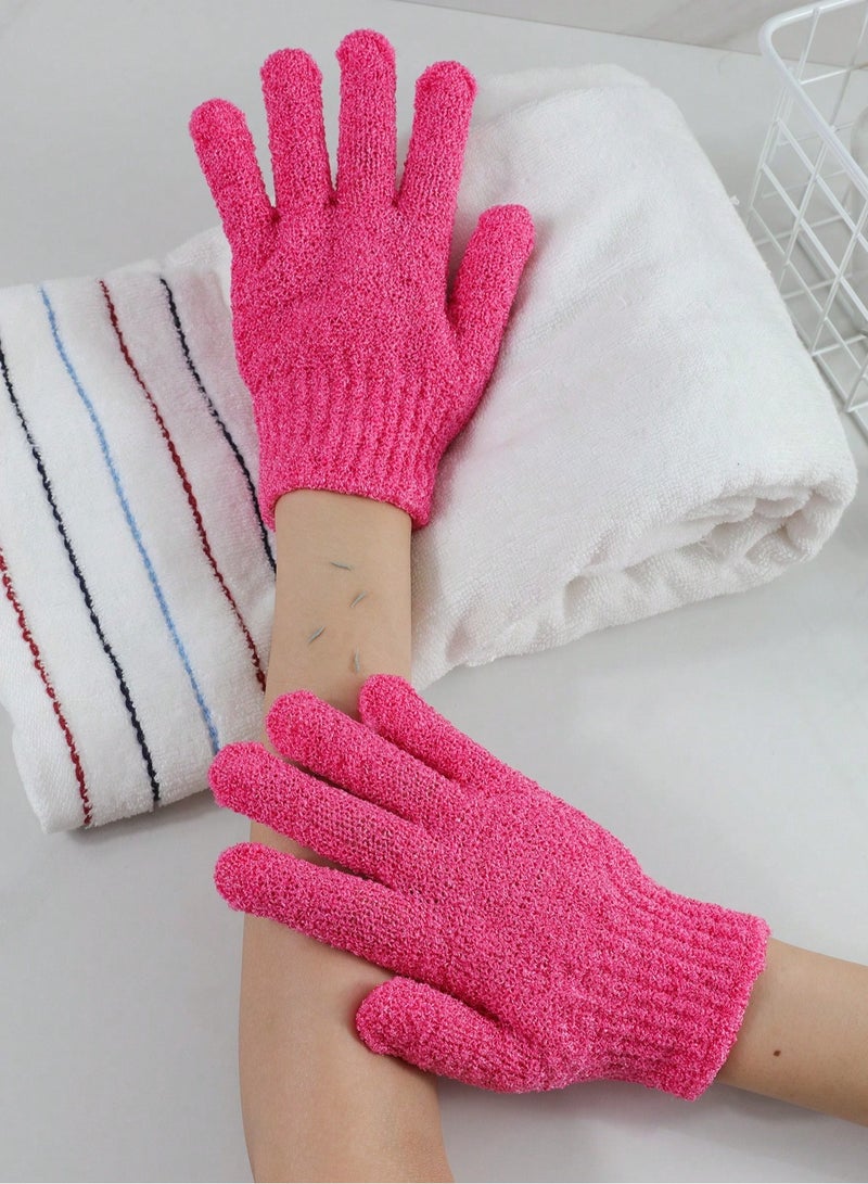 Shein Bath Exfoliating Gloves – 2 Pcs Dead Skin Removal Shower Gloves ( Color May Vary ) - Image 4
