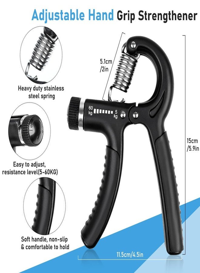 STORE 2508 Store2508 Set of 5 Pcs Grip Strengthener | Forearm Training Hand Grips Strengthener Kit | Adjustable Resistance 5 to 60 Kgs - Image 2