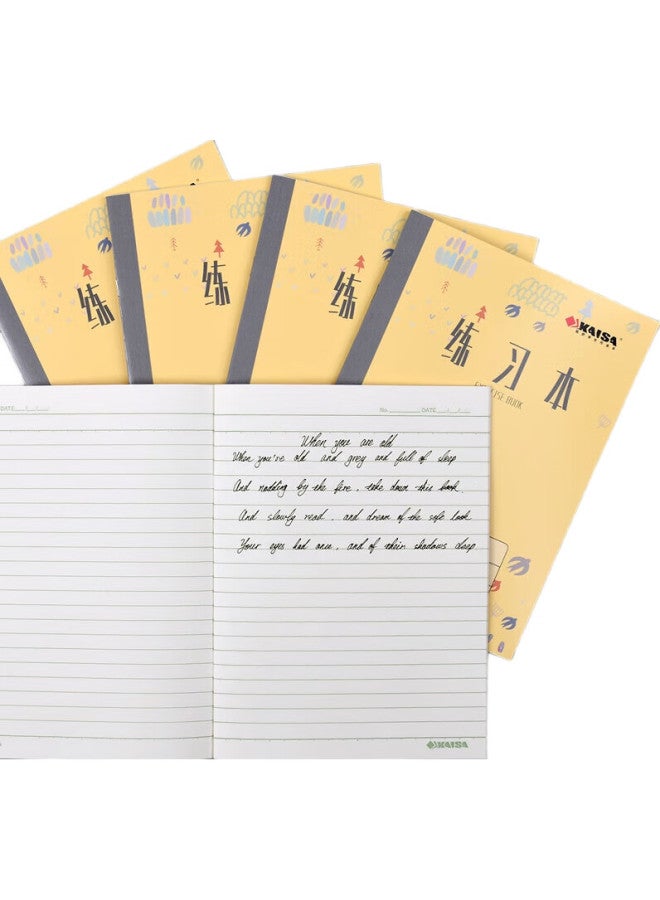 KAISA [Back To School Essential] Kaisa Exercise Notebook, 22K 20 Sheets Thick Paper Soft Copybook, 5-Pack, For Math And Chinese Homework, Ksp-0031 - Image 2