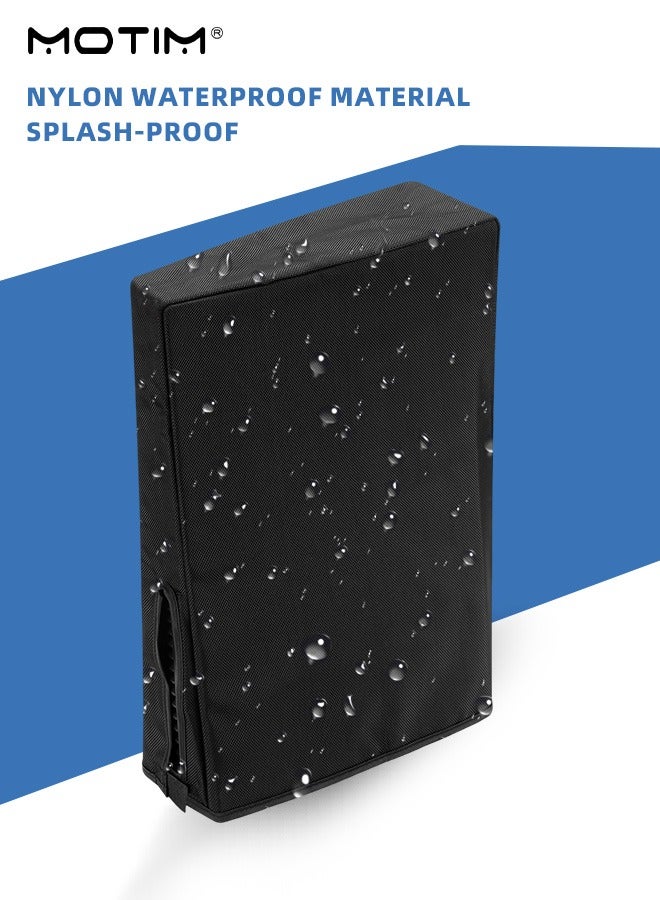 Motim Dust Cover for PS5 Console Anti-Scratch Waterproof Oxford Dust Guard Cover Skin Ultra Soft Protective Case With Cable Port For SONY PlayStation 5 Digital Edition And Regular Edition  - Image 2
