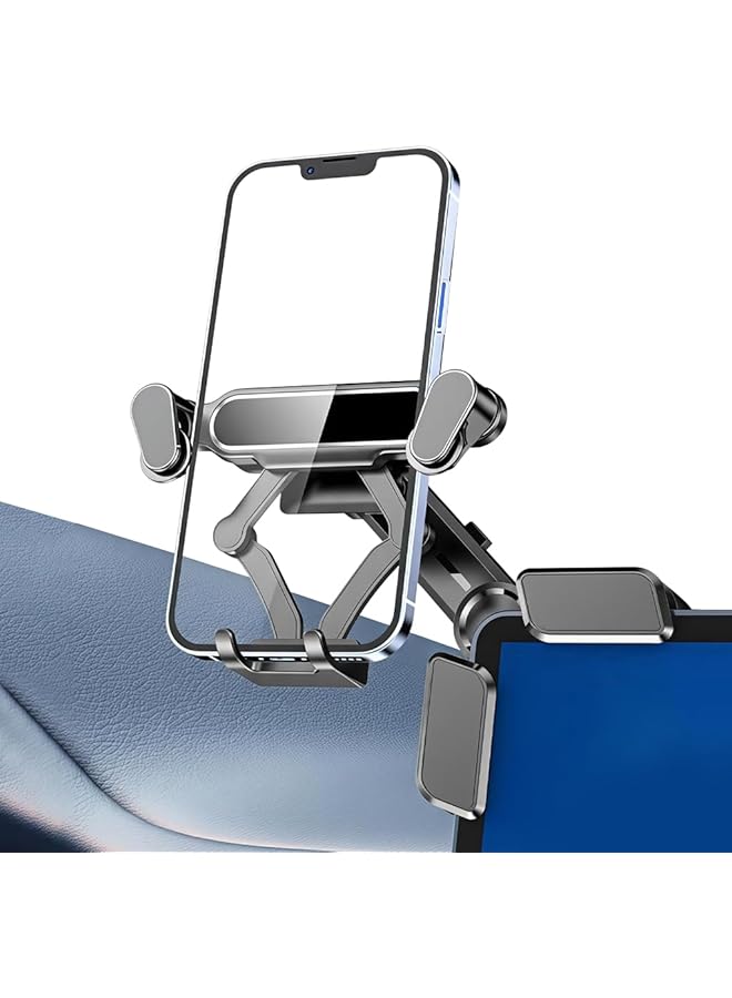 S-TOP Car Phone Mount for Tesla Display, Clip-On Holder for 6-15mm Screen Thickness, Fits 4.7-6.8'' Smartphones, Display Corner Mount with 90°/180° Adjustable Viewing Angles - Image 1