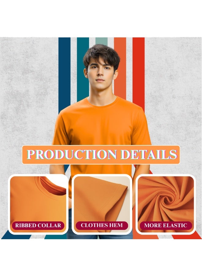 PRINTSHOP4ME Pack of 5 Adult T-Shirts for Men's - Round Neck Short Sleeve Tshirt - 5-Pack Crew Neck Tshirt - Image 4