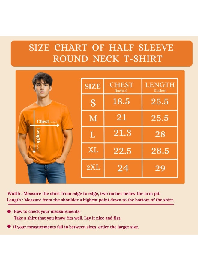 PRINTSHOP4ME Pack of 5 Adult T-Shirts for Men's - Round Neck Short Sleeve Tshirt - 5-Pack Crew Neck Tshirt - Image 3