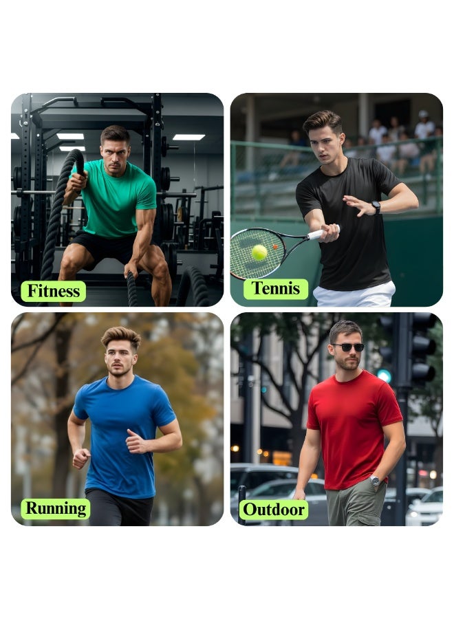 PRINTSHOP4ME Pack of 5 Adult T-Shirts for Men's - Round Neck Short Sleeve Tshirt - 5-Pack Crew Neck Tshirt - Image 2