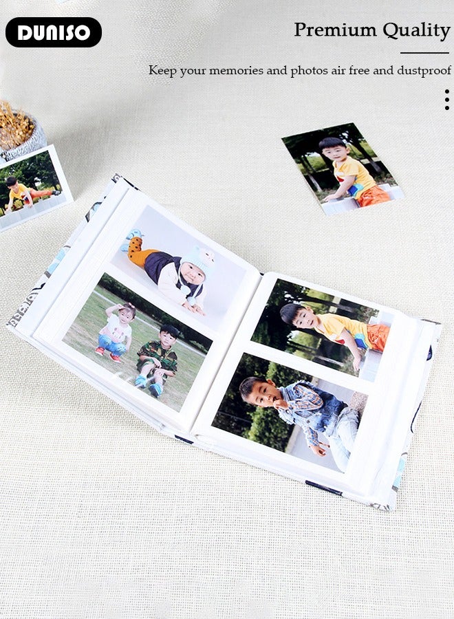 DUNISO ألبوم صور 100 جيب للأطفال، ألبوم صور bébé بغطاء لين، كتاب ذاكرة منزلي لتخزين الصور، ذكرى زواج، عطلة بكتاب غلاف مقوى - Image 2