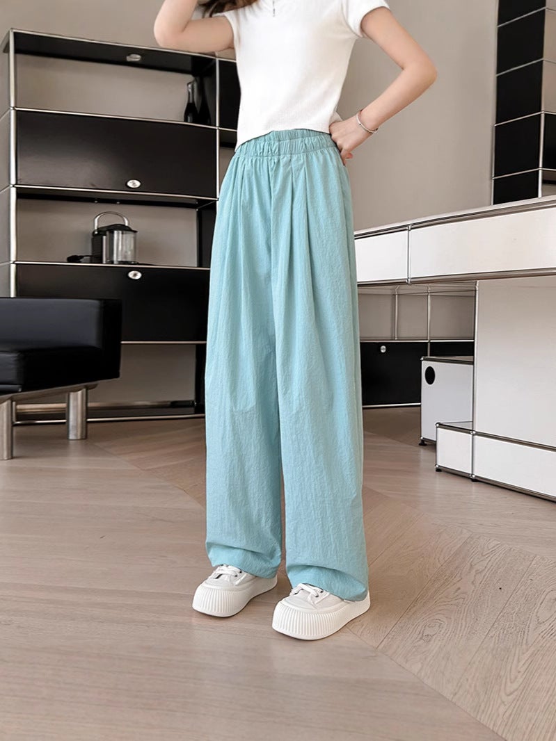 Girls' Ice Silk Yamamoto Pants Summer Children'S Western Style Loose Thin Sports Pants Casual Wide Leg Pants - Image 5