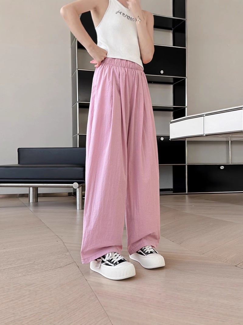 Girls' Ice Silk Yamamoto Pants Summer Children'S Western Style Loose Thin Sports Pants Casual Wide Leg Pants - Image 4
