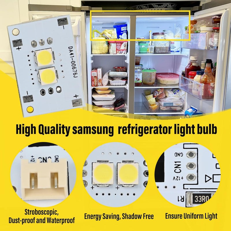 Delixike LED Light DA4100676J 110729 AP6000168 PS11732779 for Samsung Refrigerator Replacement - Image 2