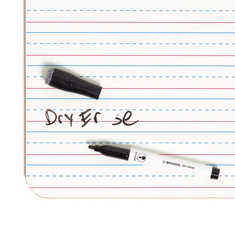 U Brands Dry Erase Lap Board, Double Sided, 9" x 12" Inches, Dry Erase Marker Included, Small White Board, 1 Count - Image 3