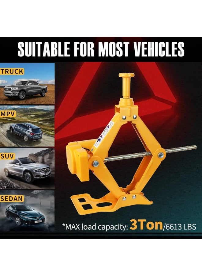 3-in-1 Electric Car Jack Kit - Automatic Scissor Jack with Electric Impact Wrench & Tire Inflator - Professional Emergency Tire Changing Kit for Cars & SUVs - Image 2