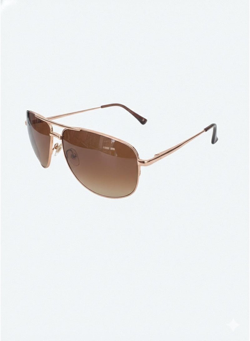 ركس نظارة شمسية رجالية و نسائية مع اطار من المعدن خفيفة الوزن لون روز جولد 13869 - Image 2