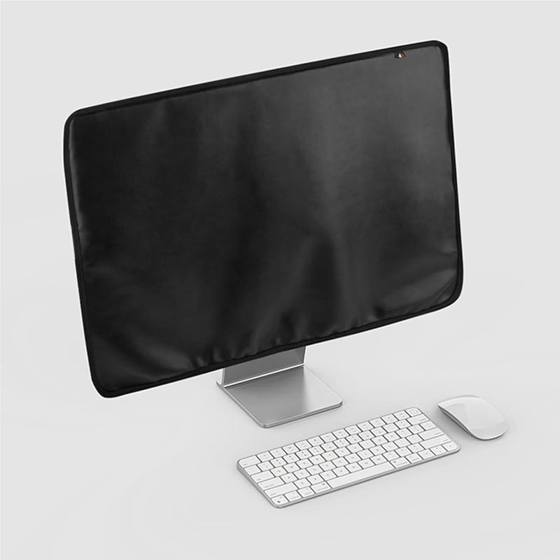 Monitor Dust Cover PU Leather Display Sleeve Protective Compatible Fit For Computer(Blue) - Image 3