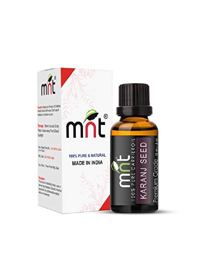 MNT Karanj Seed Cold Pressed Carrier Oil (15ML) Pure l Therapeutic Grade Oil For Skin Care & Hair Care - Image 1