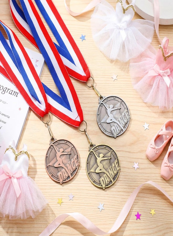 Quelay 30 Pcs 2'' Award Medals Bulk Gold Silver Bronze Medals with Neck Ribbons Metal Trophy Award Prize Gift for Kids Adults Competitions Party, Tournaments(Dance) - Image 4