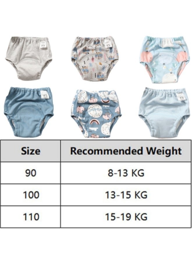 GGEROU 6Pcs Baby Potty Training Pants,Toddler Training Underwear for 2-4 Years Boy and Girls Strong Absorbent Cotton Training Pants  - Image 4