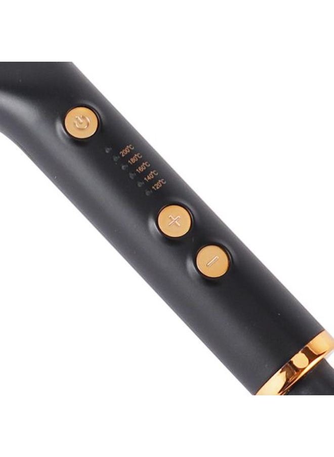 GEEPAS - Hair Straightening Brush with Digital Temperature Control, 360 Degree Rotating Cord, Black - Image 1