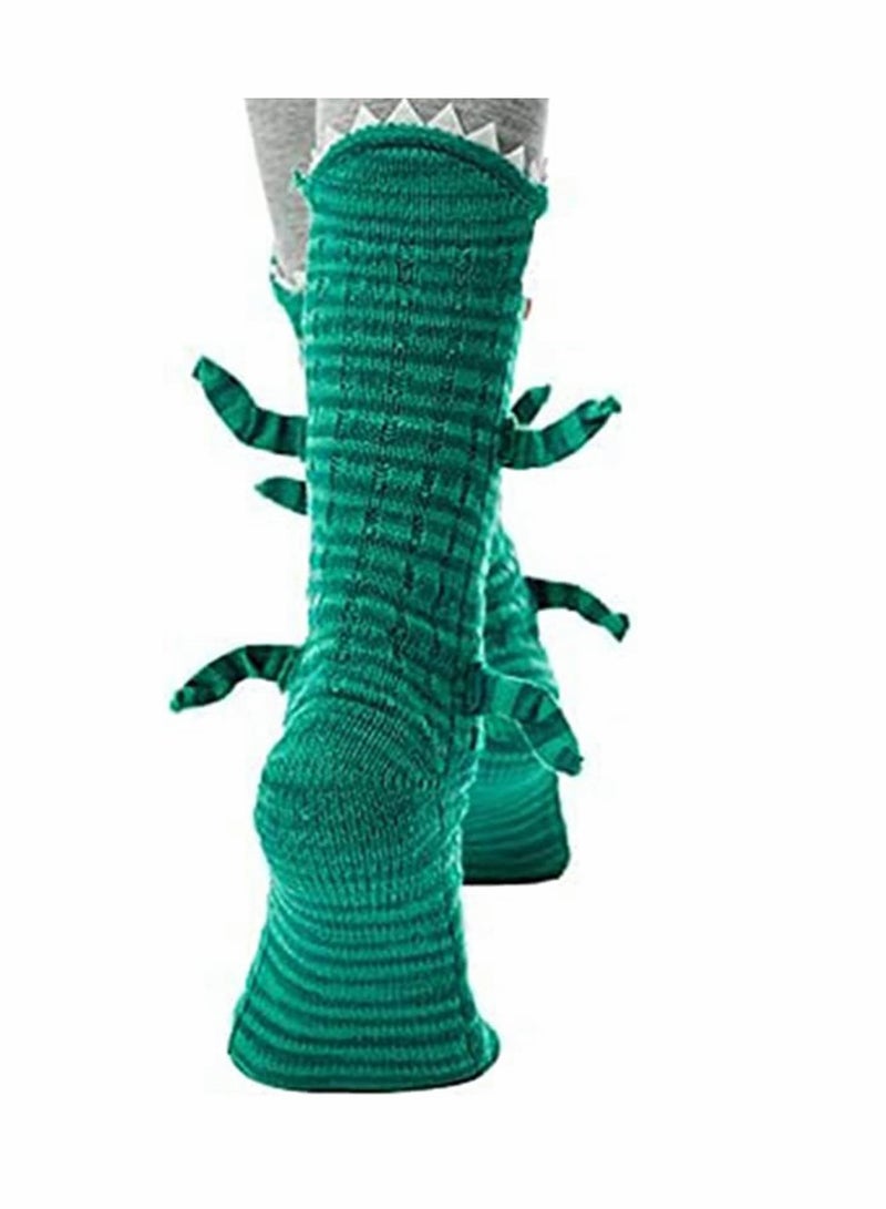 Excefore Socks 3D Crocodile Socks Funny Animal Socks for Women Summer Air-Conditioning Socks Knit Crocodile Floor Socks Shark Socks Unique Winter Home Warm Soft Socks Sweat Absorption Deodorization Unisex - Image 3