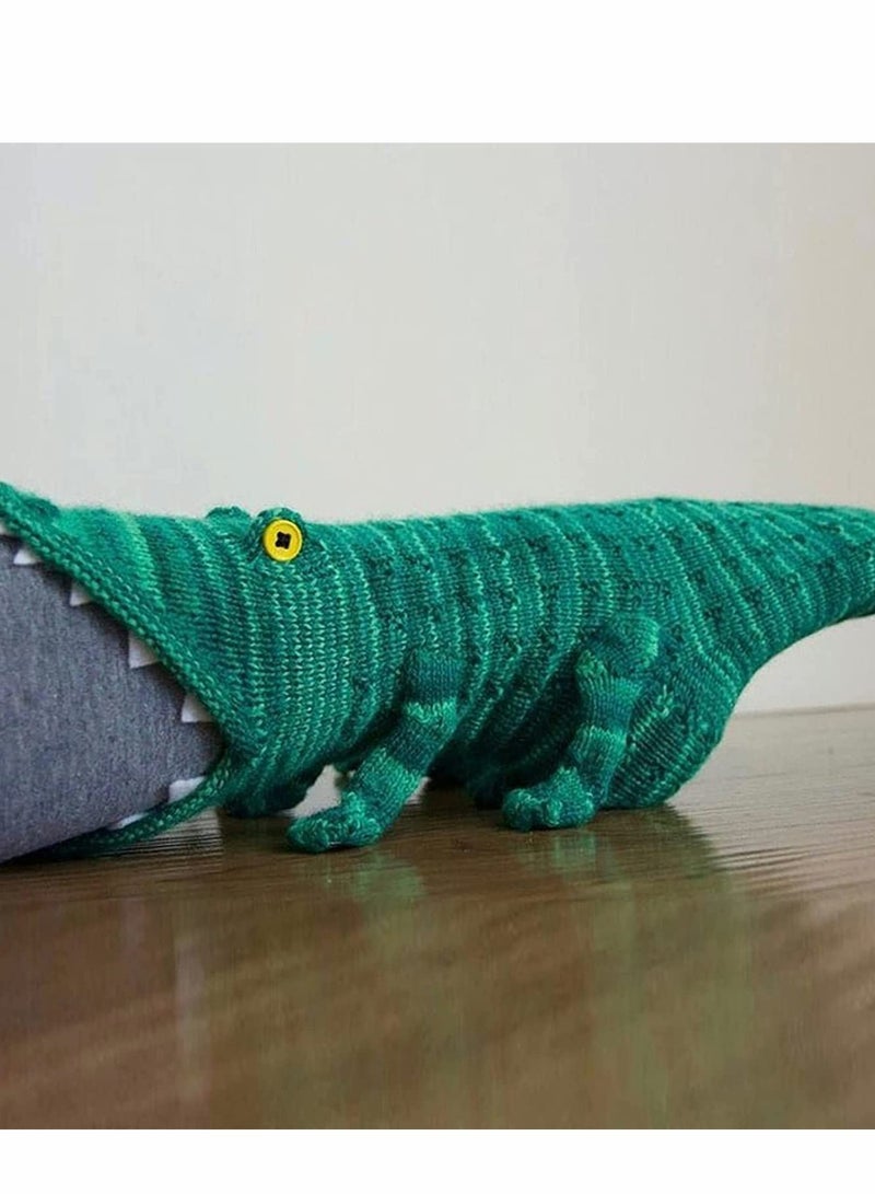 Excefore Socks 3D Crocodile Socks Funny Animal Socks for Women Summer Air-Conditioning Socks Knit Crocodile Floor Socks Shark Socks Unique Winter Home Warm Soft Socks Sweat Absorption Deodorization Unisex - Image 4