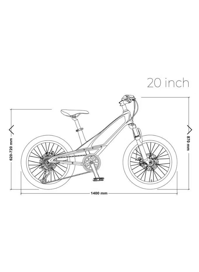 مونتاسن دراجة أطفال مونتاسن MB12 بإطار ماغنسيوم متين مقاس 20 بوصة - Image 2