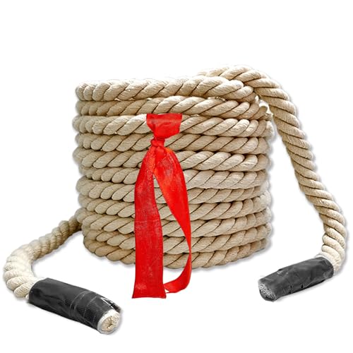 Niantime Tug of War Rope, 20 FT Natural Twisted Cotton Rope, Outdoor Yard Lawn Games Perfect for Carnival Team Building Activities, Field Day Family Reunion Birthday Party Game, - Image 1