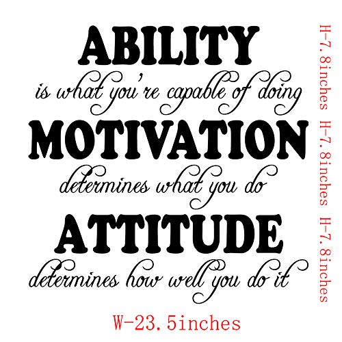 YOYOJOY Wall Decals Ability Motivation Attitude Quote Home Decor Art Stickers - Image 2