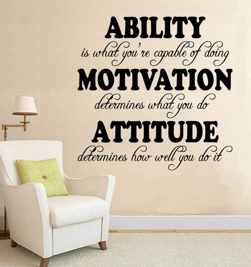 YOYOJOY Wall Decals Ability Motivation Attitude Quote Home Decor Art Stickers - Image 4