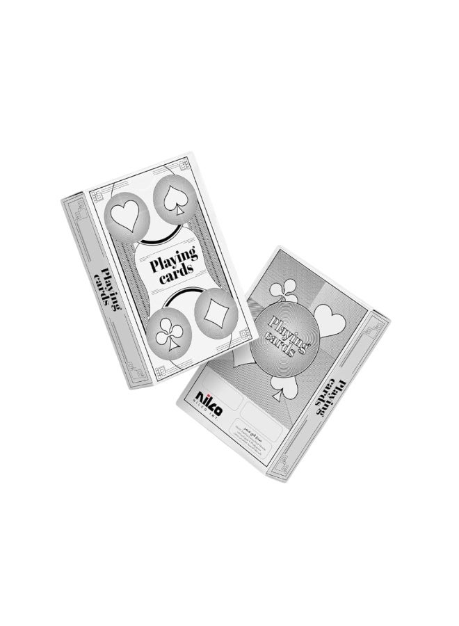 Nilco - Premium Playing Cards - Black and White - 23604