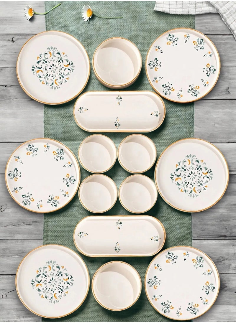 Kitchen Life طقم إفطار د-هارما مكون من ١٤ قطعة يكفي لـ ٦ أشخاص متعدد الألوان 