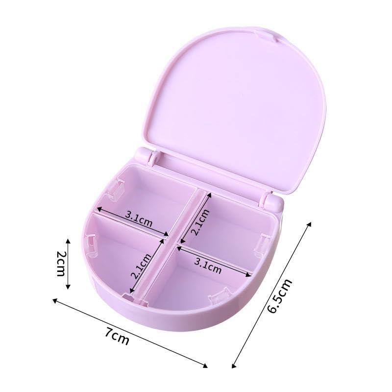 AccuPrints Sumiko D Shape Pill Box | Portable Medicine Organizer I Pocket Pill Organiser for Travel & Gift (1, Multicolor) - Image 4