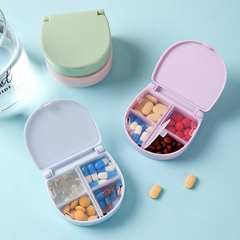 AccuPrints Sumiko D Shape Pill Box | Portable Medicine Organizer I Pocket Pill Organiser for Travel & Gift (1, Multicolor) - Image 5