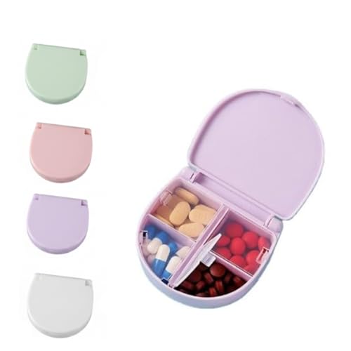 AccuPrints Sumiko D Shape Pill Box | Portable Medicine Organizer I Pocket Pill Organiser for Travel & Gift (1, Multicolor) - Image 1