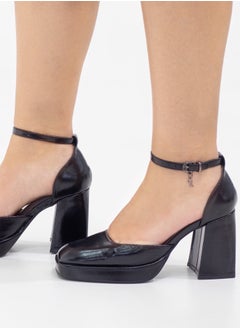 LAMARAPARIS Eshana open waist pu on 9cm platform heel black  - Image 2
