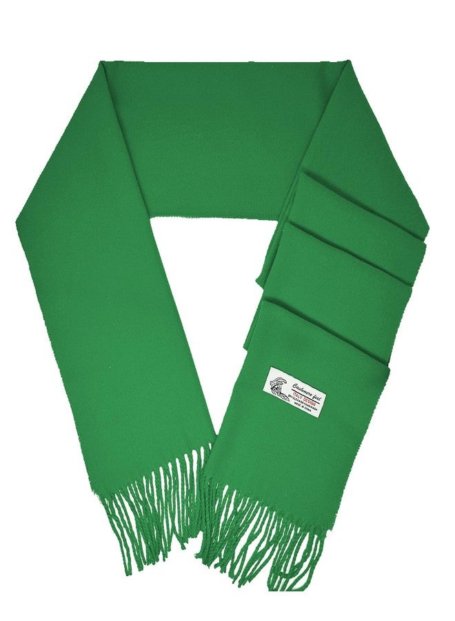 Glory Max Unisex Plain Solid Color Winter Scarf Cashmere Feel Soft Classic 72"x12" (Green) - Image 2