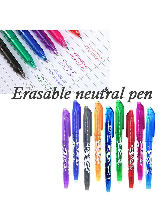 NIBEMINENT 9-Piece Erasable Bullet Neutral Pen Set Multicolour - Image 5