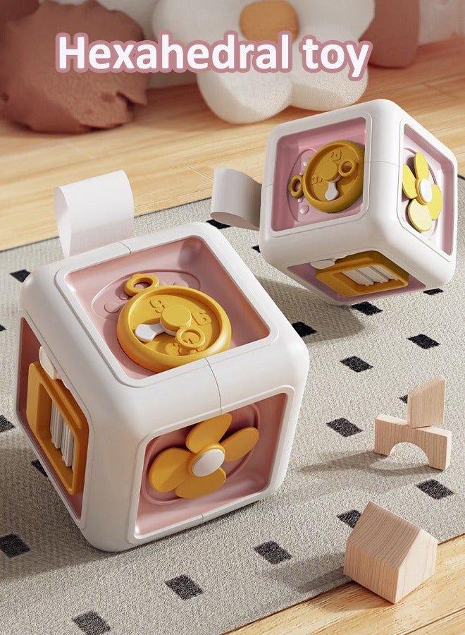 Children's Rubik's Cube Busy Ball Toy Rubik's Cube Busy Ball Montessori Early Education Baby Intelligence Training Hexahedron Busy Box ﻿Suitable for infants aged 6-24 months - Image 1