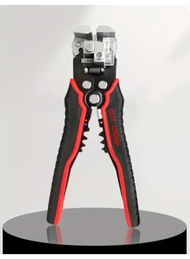 3-in-1 Automatic Wire Stripper Crimper Tool - Adjustable Self-Adjusting Cable Cutter Pliers for 10-24 AWG, Heavy Duty Electrical Crimping Tool for RJ45/Network/Coaxial Wires - Image 1