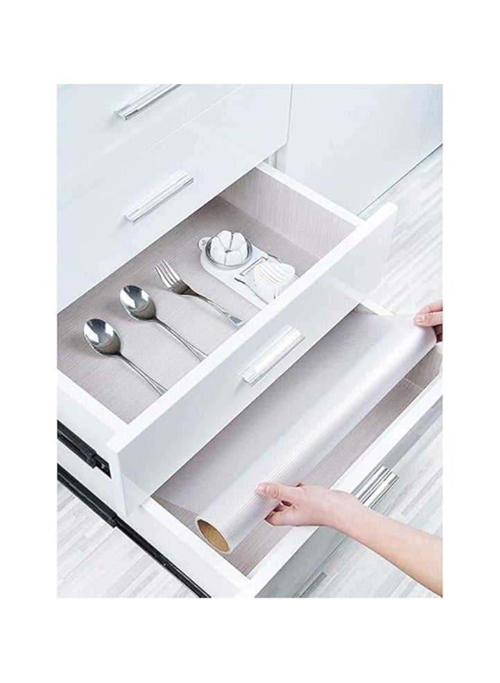 Transparent Shelf Liner Roll for Cabinets, Washable Refrigerator Drawer mat Non Adhesive Pads for Shelves, Fridge, Storage Non Slip, Clear Waterproof, Table Protector Home Office(45cm x 150cm)  - Image 4