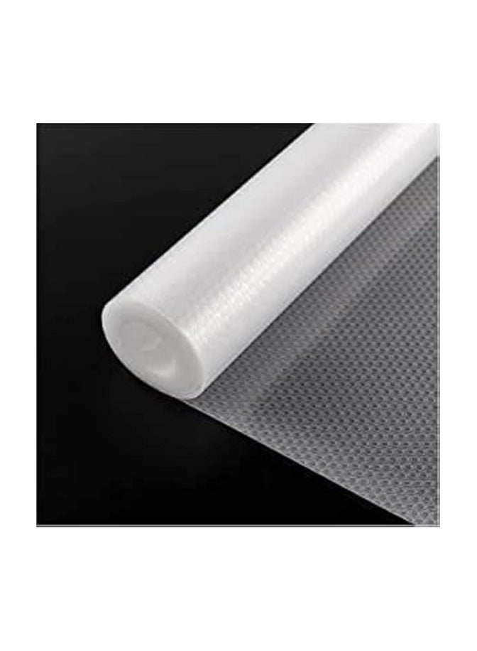 Transparent Shelf Liner Roll for Cabinets, Washable Refrigerator Drawer mat Non Adhesive Pads for Shelves, Fridge, Storage Non Slip, Clear Waterproof, Table Protector Home Office(45cm x 150cm)  - Image 2